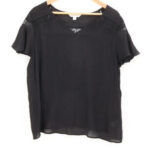 Boho Flutter Sleeve Top Womens‎ Lightweight Beachy Vacation Resort  Size XL